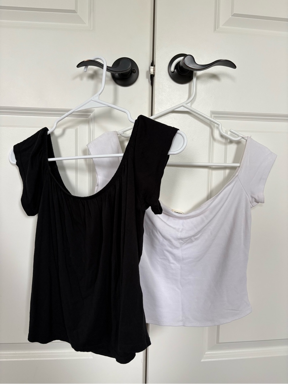 Black and White Off The Shoulder Women’s Tops - Versatile Everyday Basics
